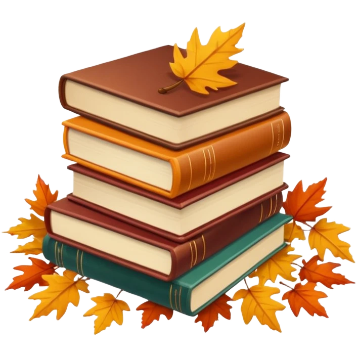 Autumn + books emoji