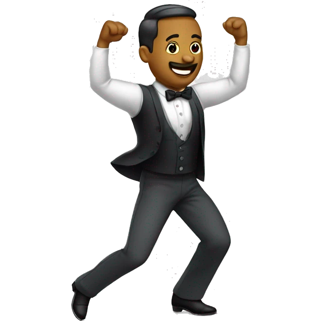 Hombre bailando con vestido  emoji