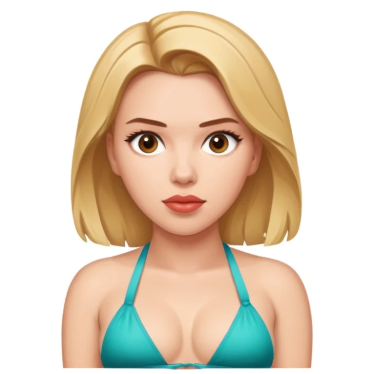 Scarlett Johansson bikini model emoji