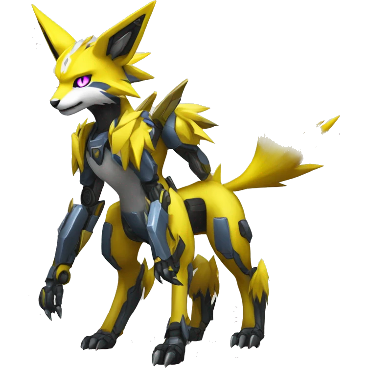 Renamon-Jolteon-Zeraora-mecha full body emoji