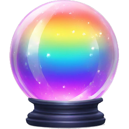 Rainbow crystal ball emoji
