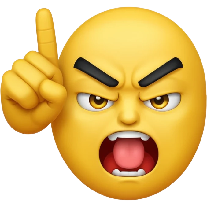 Angry emoji doing the middle finger emoji