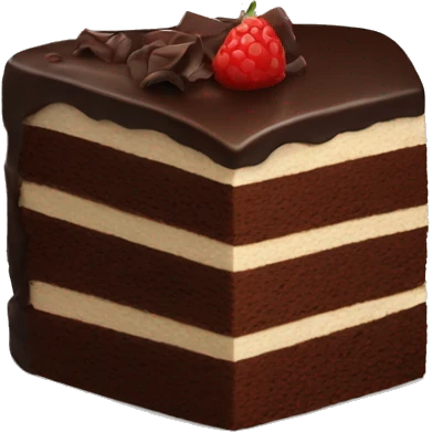 Chocolate cake on a plate  emoji
