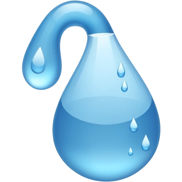 Water shaped like a single flexed bicep emoji
