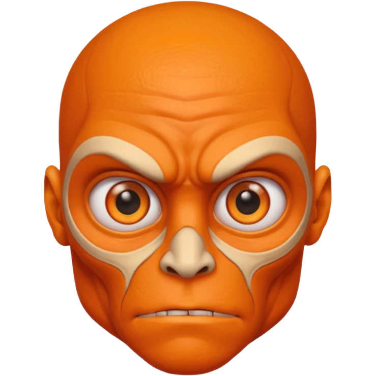 orange mutant human emoji