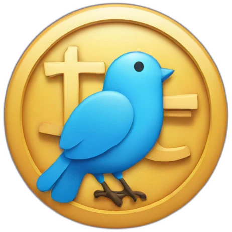 twitter logo with a dollar sign emoji