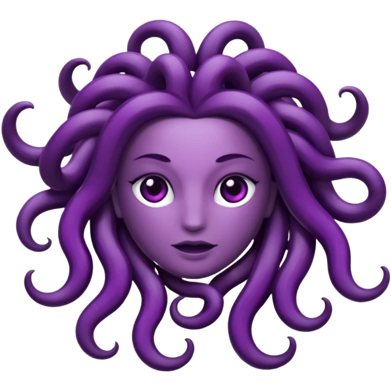 Hazme una medusa con piel de uva morada emoji