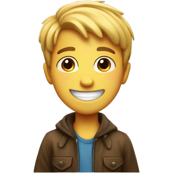 boy smiling happy original high definition 8K 33K emoji