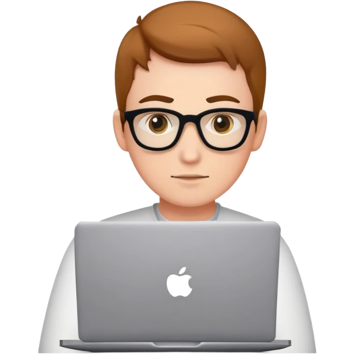 cool developer with laptop and code symbols emoji