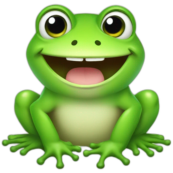 Happy frog emoji