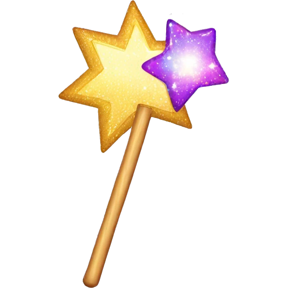 Sparkly magic wand emoji
