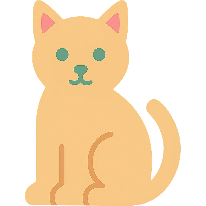 colored icon of a cat emoji
