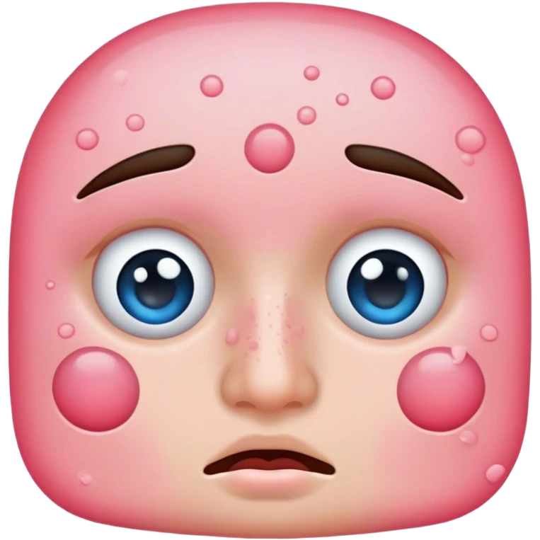 face with lots of pimples emoji