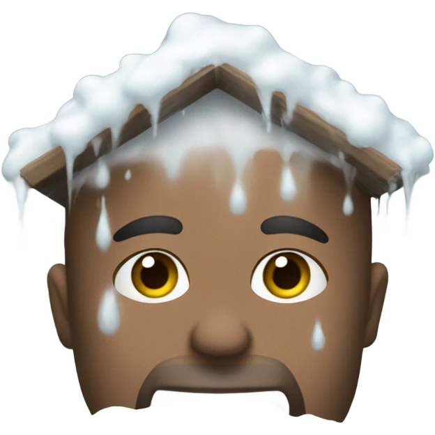 Shower but instead of water it’s snow emoji