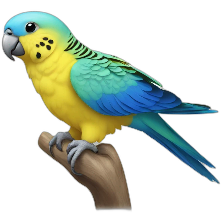 yellow and blue parrot budgie emoji