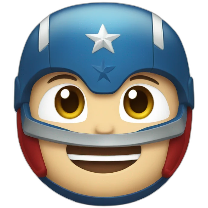 happy captain america in christmas emoji