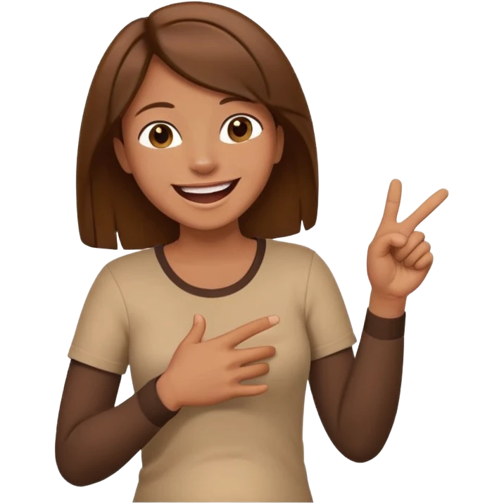A person laughing with one hand pointing straight and one hand on his stomach emoji
