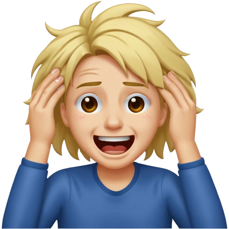 Laugh crying ripping hair out emoji