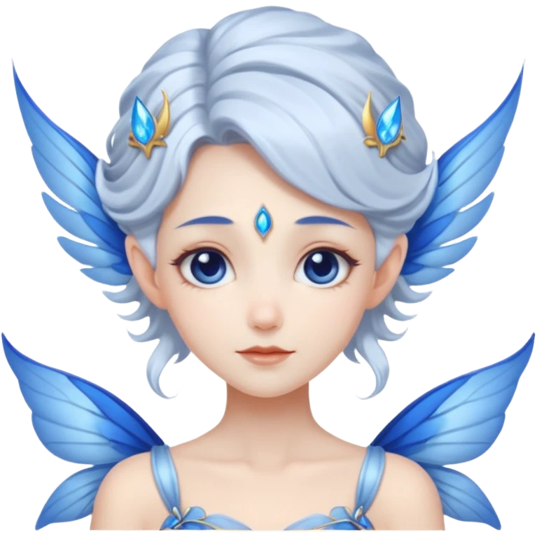 Moon fairy queen – Silver hair, blue wings

























 emoji