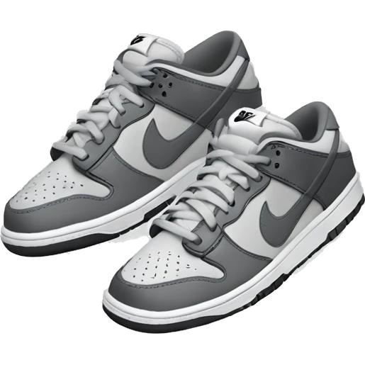 Nike low dunks in gray emoji
