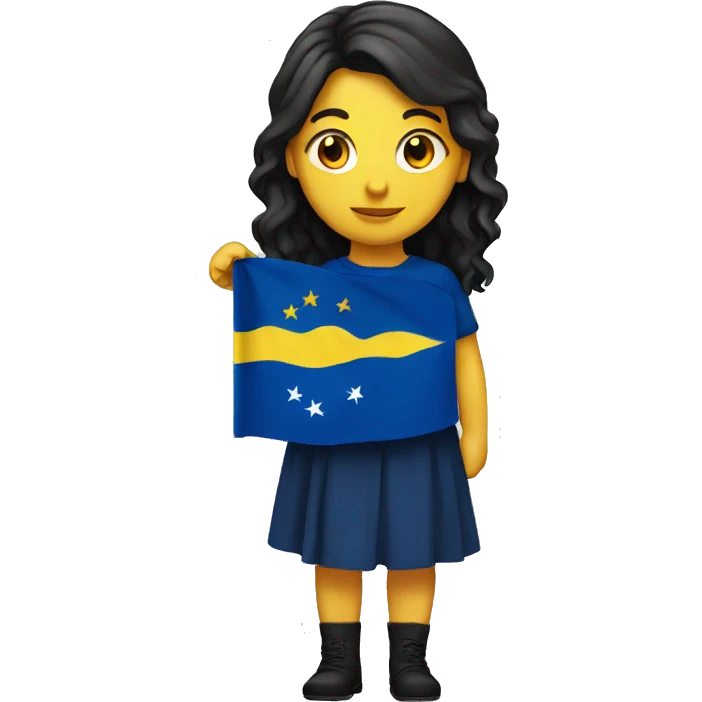girl with kosovo flag emoji