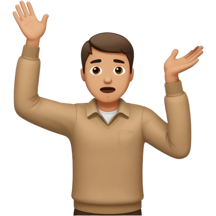 A man throwing papers in the air, frust emoji