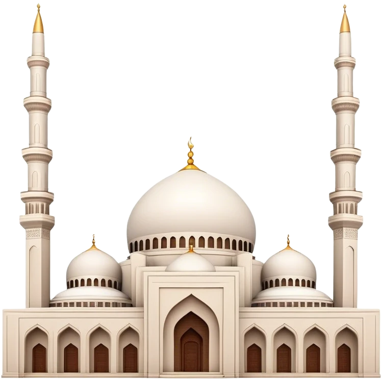 Cinematic Realistic Mohammad Al-Amin Mosque Landmark Emoji, showcasing the intricate architecture of the mosque rendered with rich textures and majestic, soft lighting. emoji