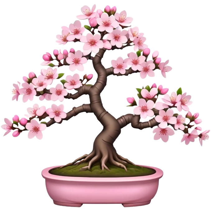 Cute small Sakura cherry blossom Bonsai tree  emoji