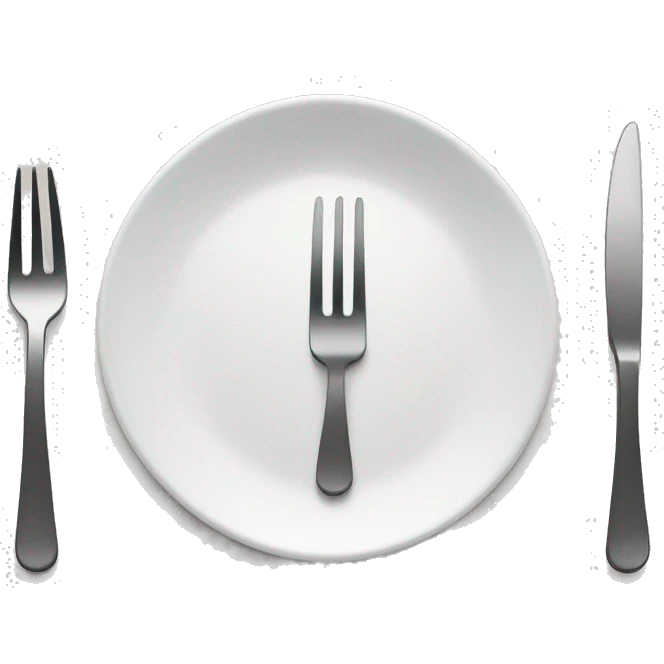 Fork and Knife on Empty Plate
 emoji