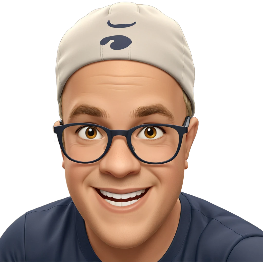 smiling boy in baseball cap emoji
