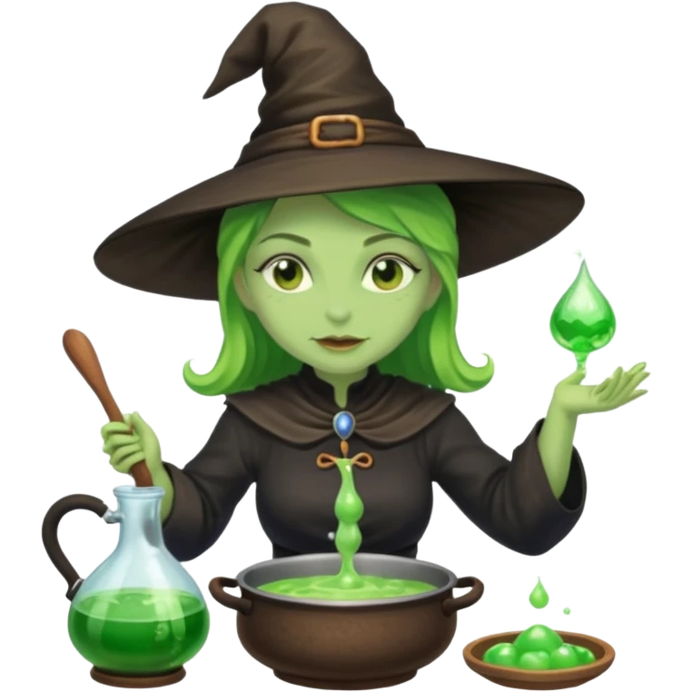 green witch cooking potion emoji