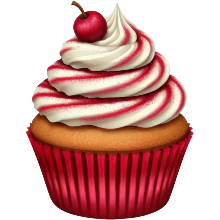 Cranberry cinnamon dusted cupcake emoji