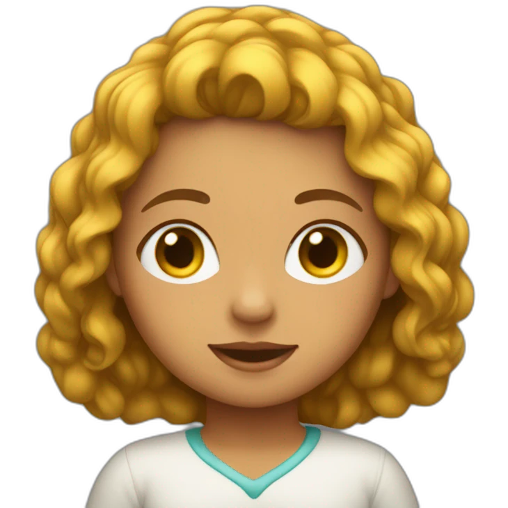 Menina pulando emoji