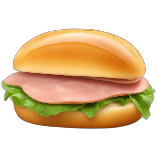 mortadella sandwich with provolone on a brioche bun emoji