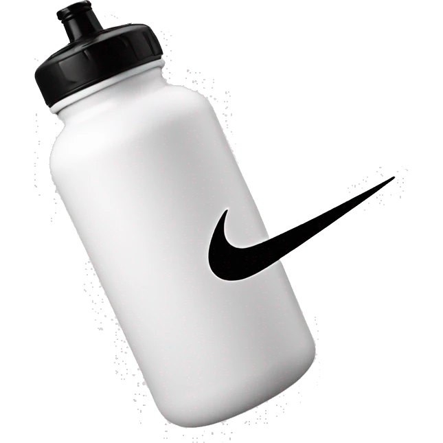 white Nike logo black water bottle emoji