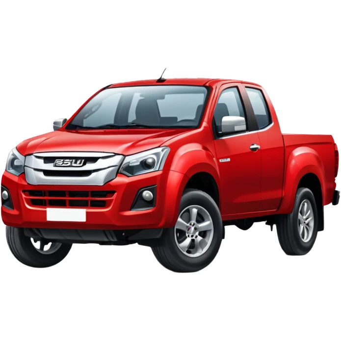 red isuzu d-max pickup truck driving  emoji