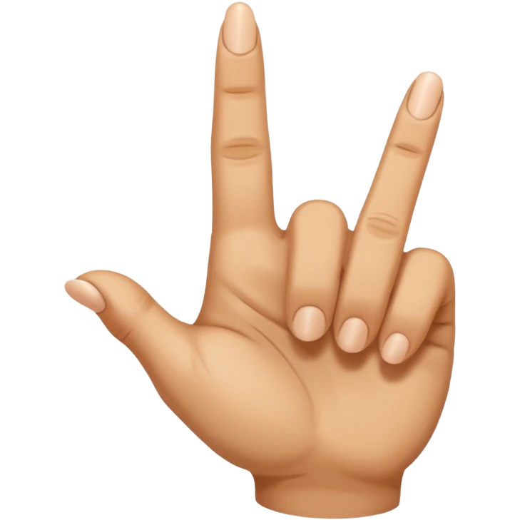 Open hand with the middle finger pointing downwards emoji