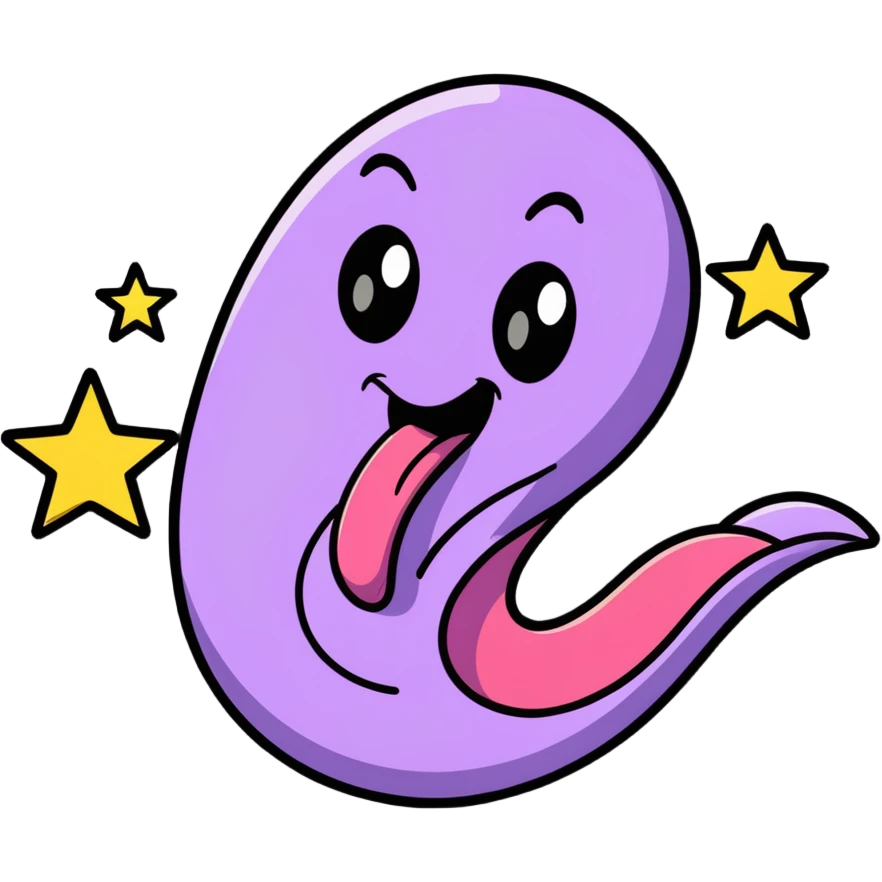 ridiculously silly face with spiraling eyes, wild expression, super long wavy tongue wiggling from side to side, stars and motion lines, extremely goofy, cartoonish, hilarious emoji