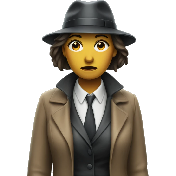 Unsuccessful, as woman detective on rainy weather  emoji