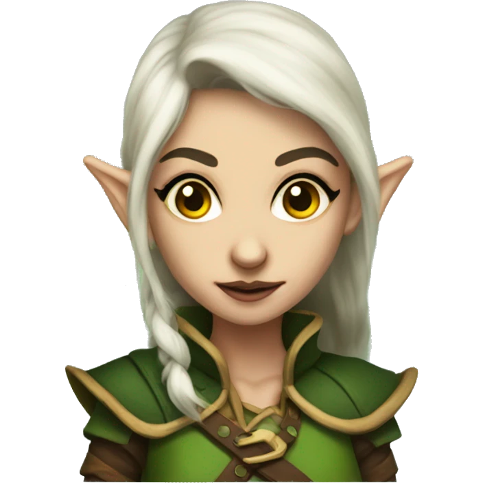 rogue female elf fantasy emoji
