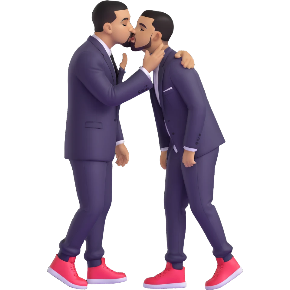 P Diddy kissing Drake emoji