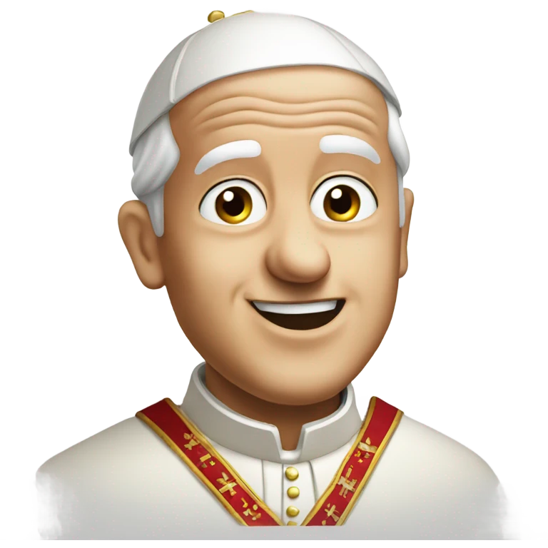 Pope winking emoji