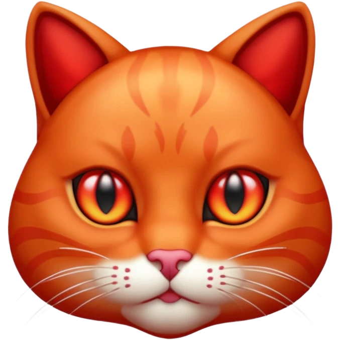 glowing red cat emoji