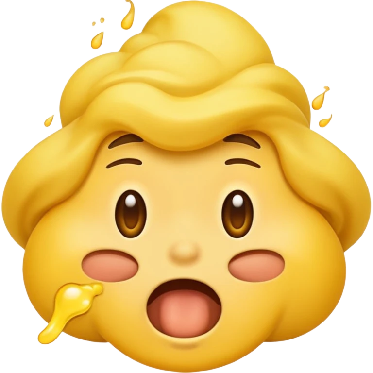 A emoji face farting emoji