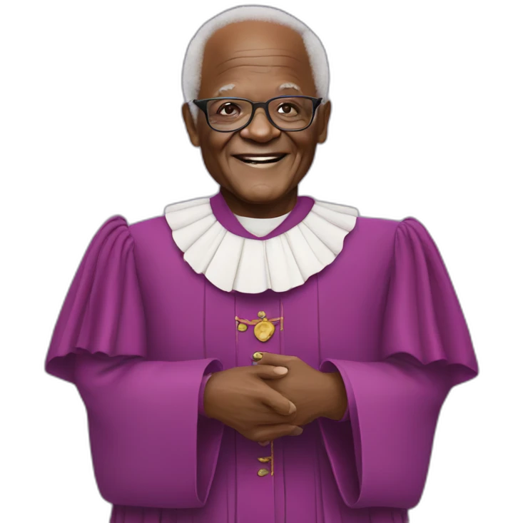 Desmond Tutu in a tutu emoji