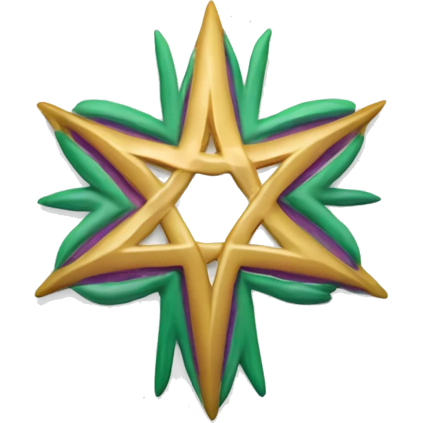 "Please create an emoji that represents the Bahá'í Faith, similar to the religious symbols for Christianity (✝️), Judaism (✡️), and Islam (☪️). The Bahá'í symbol should feature a nine-pointed star, which is a key symbol in the Bahá'í Faith." emoji