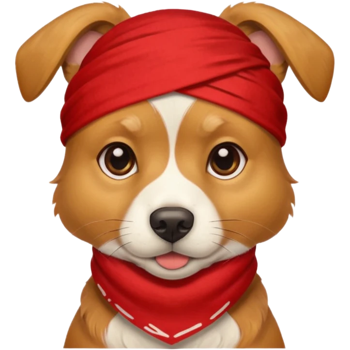 Dog with red Bandannas emoji