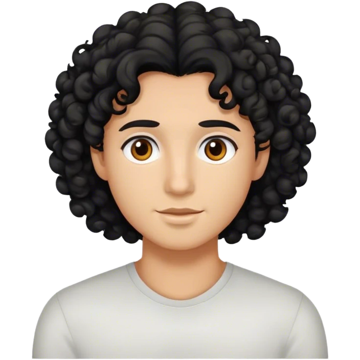 شعري مجعد اسود بشره عاديه قليل من السمار عيوني بنيه غامق  emoji