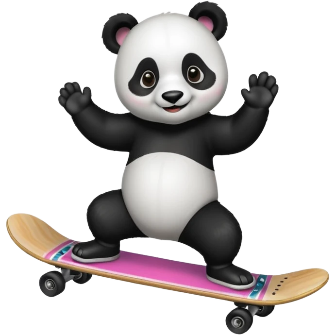 A panda on skateboard emoji