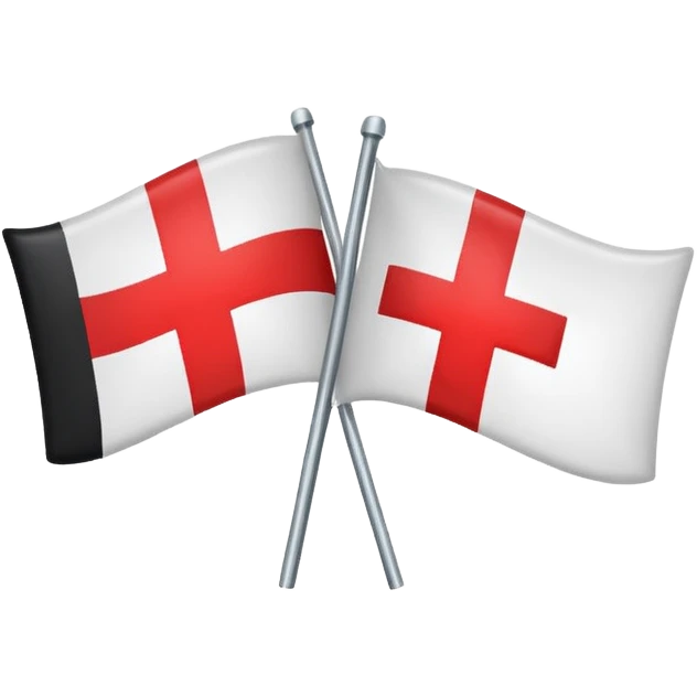 Flag red background red cross emoji